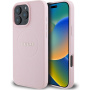 Guess Grained Classic Logo Cover с MagSafe за iPhone 16 Pro Max - Розов