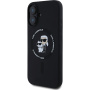 Karl Lagerfeld Силиконов калъф Karl and Choupette с MagSafe за iPhone 16 Plus - черен