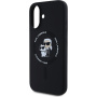 Karl Lagerfeld Силиконов калъф Karl and Choupette с MagSafe за iPhone 16 Plus - черен