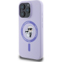 Karl Lagerfeld Силиконов калъф Karl and Choupette с MagSafe за iPhone 16 Pro Max - лилав