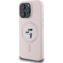 Karl Lagerfeld Силиконов калъф Karl and Choupette с MagSafe за iPhone 16 Pro - розов