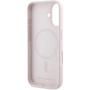 Karl Lagerfeld Силиконов калъф Double Heads с MagSafe за iPhone 16 - розов