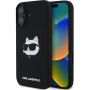 Karl Lagerfeld Choupette Head Silicone Cover с MagSafe за iPhone 16 - Черен