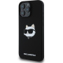 Karl Lagerfeld Choupette Head Silicone Cover с MagSafe за iPhone 16 Pro - черен