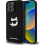Karl Lagerfeld Силиконов калъф за глава Choupette с MagSafe за iPhone 16 Pro Max - черен