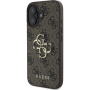 Guess 4G Metal Logo cover за iPhone 16 Plus - кафяв