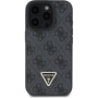 Guess 4G Strass Triangle Metal Logo Case с каишка за iPhone 16 Pro - сив