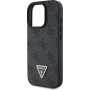 Guess 4G Strass Triangle Metal Logo Case с каишка за iPhone 16 Pro - сив