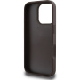 Guess 4G Strass Triangle Metal Logo Cover с каишка за iPhone 16 Pro - кафяв