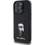 Karl Lagerfeld Fixed Glitter Metal Ikonik glitter cover за iPhone 16 Pro Max - черен