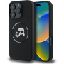 Karl Lagerfeld K&CH Heads Silicone Cover с MagSafe за iPhone 16 Pro - черен