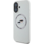 Karl Lagerfeld Силиконов калъф K&CH Heads с MagSafe за iPhone 16 - бежов