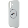 Karl Lagerfeld Силиконов калъф K&CH Heads с MagSafe за iPhone 16 - бежов