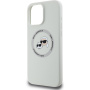 Karl Lagerfeld Силиконов калъф K&CH Heads с MagSafe за iPhone 16 Pro - бежов
