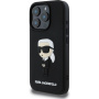 Karl Lagerfeld 3D Rubber Ikonik cover за iPhone 16 Pro Max - черен