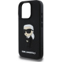 Karl Lagerfeld 3D Rubber Ikonik cover за iPhone 16 Pro Max - черен