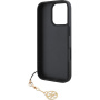 Guess Капак 4G Charms за iPhone 16 Pro - сив