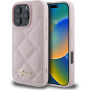 Guess Ватиран калъф за iPhone 16 Pro - розов