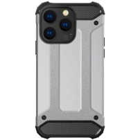 Супер устойчив калъф „Armor“ за iPhone 16 Pro - сребърен