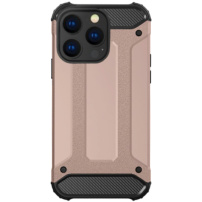 Супер устойчив калъф „Armor“ за iPhone 16 Pro Max - розово-златен