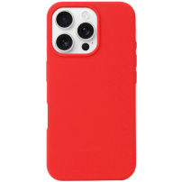 Силиконов калъф за iPhone 16 Pro - червен