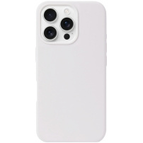 Силиконов калъф с MagSafe за iPhone 16 Pro - бял
