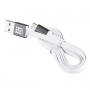 HAWEEL- синжронизационен и зареждащ кабел с комбиниран 2в1 USB-A / Lightning / micro USB конектор за Apple и други устройства - 1 m - бял