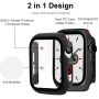 Металически кейс със закалено стъкло за Apple Watch 42mm (Series 10 / 11) - тъмно сив