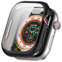 Металически калъф от мека пластмаса със защита на дисплея за Apple Watch 46mm - черен