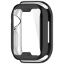 Металически калъф от мека пластмаса със защита на дисплея за Apple Watch 46mm - черен