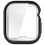 Металически калъф от мека пластмаса със защита на дисплея за Apple Watch 46mm - черен