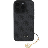 Guess Капак 4G Charms за iPhone 16 Pro - сив