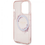 Guess Flowers Ring Glossy Logo Cover с MagSafe за iPhone 16 Pro Max - Розов