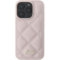 Guess Ватиран калъф за iPhone 16 Pro - розов
