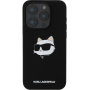 Karl Lagerfeld Силиконов калъф за глава Choupette с MagSafe за iPhone 16 Pro Max - черен