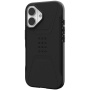 UAG Civilian Rugged Cover с MagSafe за iPhone 16 - черен