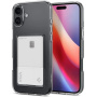Spigen Прозрачен капак Crystal Slot с джоб за карта за iPhone 16 - прозрачен