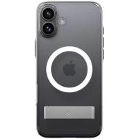 Spigen Ultra Hybrid S Transparent Cover със стойка и MagSafe за iPhone 16 - Clear