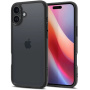 Spigen Ultra Hybrid матов прозрачен калъф с цветна рамка за iPhone 16 Plus - черен