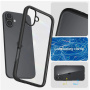 Spigen Ultra Hybrid матов прозрачен калъф с цветна рамка за iPhone 16 Plus - черен