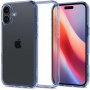 Spigen Ultra Hybrid прозрачен калъф с цветна рамка за iPhone 16 Plus - син