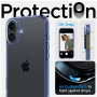 Spigen Ultra Hybrid прозрачен калъф с цветна рамка за iPhone 16 Plus - син