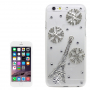 Луксозен калъф / кейс с камъчета приличащи на диаманти за Apple iPhone 6S / 6 – Айфеловата кула