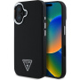 Guess Калъф Grained Triangle Logo Cover с MagSafe за iPhone 16 - Черен