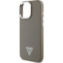 Guess Калъф Grained Triangle Logo Cover с MagSafe за iPhone 16 Pro - кафяв