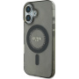 Guess IML Rhinestones Ring Cover с MagSafe за iPhone 16 - сив