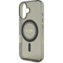 Guess IML Rhinestones Ring Cover с MagSafe за iPhone 16 - сив