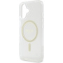 Guess IML Glitter Ring Cover с MagSafe за iPhone 16 - Прозрачен