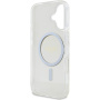 Guess IML Glitter Ring Cover с MagSafe за iPhone 16 - Прозрачен