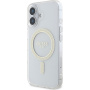 Guess IML Glitter Ring Cover с MagSafe за iPhone 16 Plus - Прозрачен